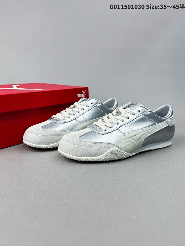 15035.5-45半    Puma Bella UT Low 彪马 低帮 银色 贝拉UT系列低邦薄底德训复古风经典百搭休闲慢跑鞋货号402186-06