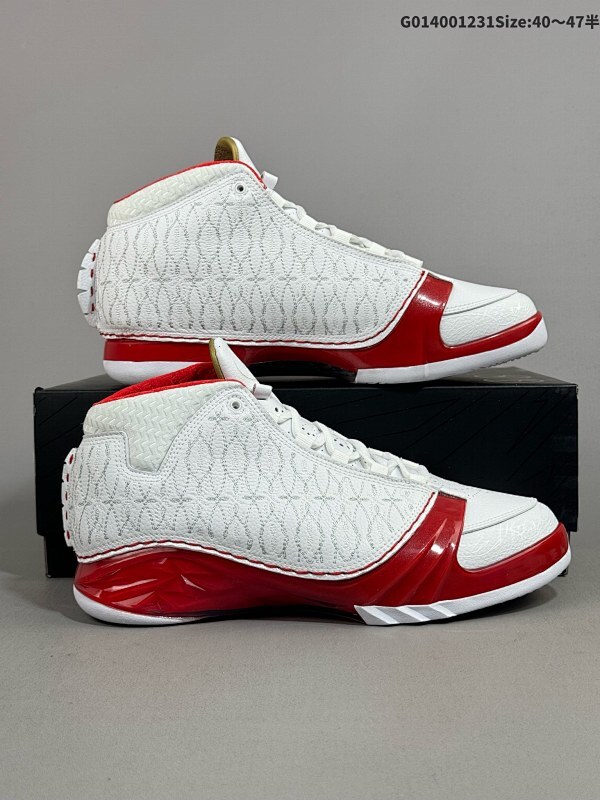 40040-47.5半 Air Jordan 23 "White Varsity Red" 高帮 白红 AJ23货号318376-161
