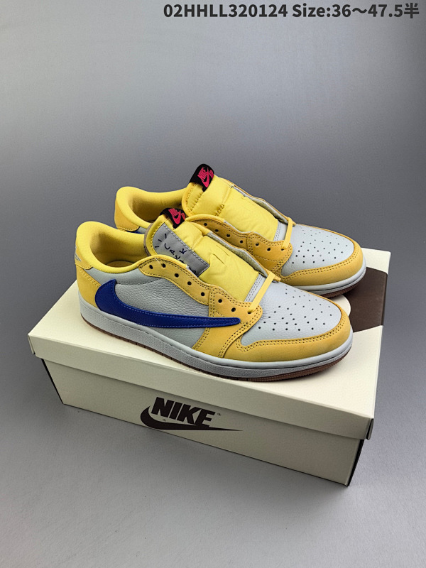 320纯原版本 Travis Scott x Air Jordan 1 Low "Canary" 低帮02HHLL320124 Size:3647.5半货号DZ4137-700