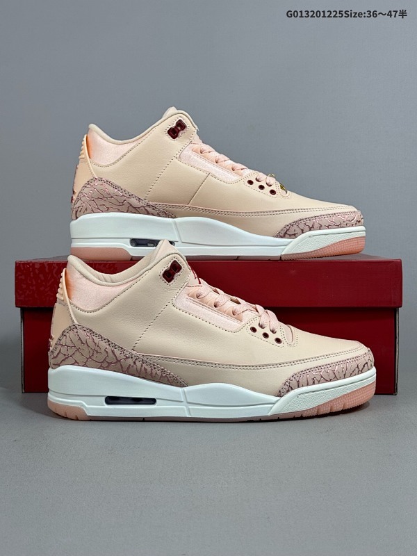 32036-47.5半 Air Jordan 3 Valentine's Day WMNS 浅粉情人节 AJ3 乔丹3代 aj3 乔3 粉红 乔丹篮球鞋系列货号HJ0178-600