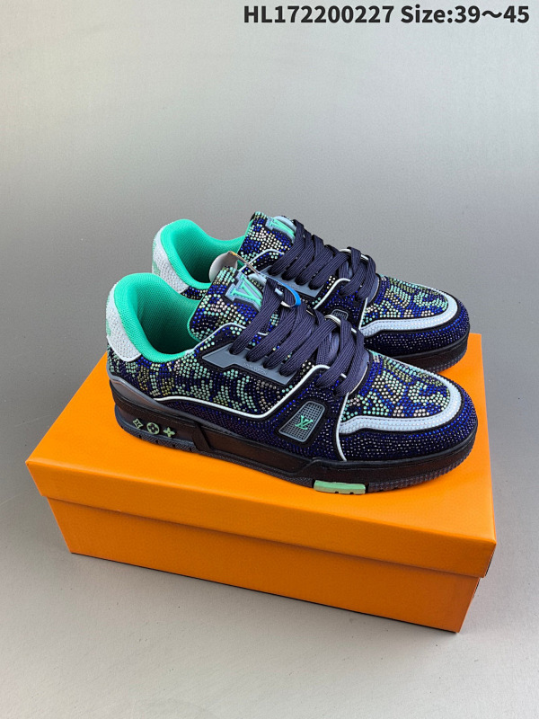 220 全新LV路易威登Louis Vuitton Trainer Sneaker Low休闲运动文化百搭板鞋  ID:HL172200227 Size:3945