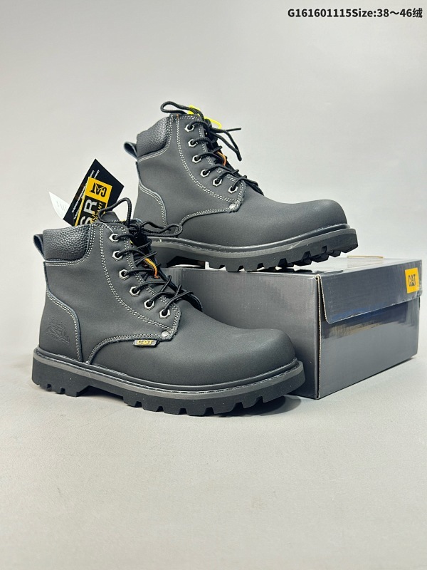 160 38-46绒 CAT 卡特 加绒官方同步CAT卡特 2023ss秋冬新款 户外工装休闲马丁靴大黄靴系列 原版开发 首单质量严格把控
