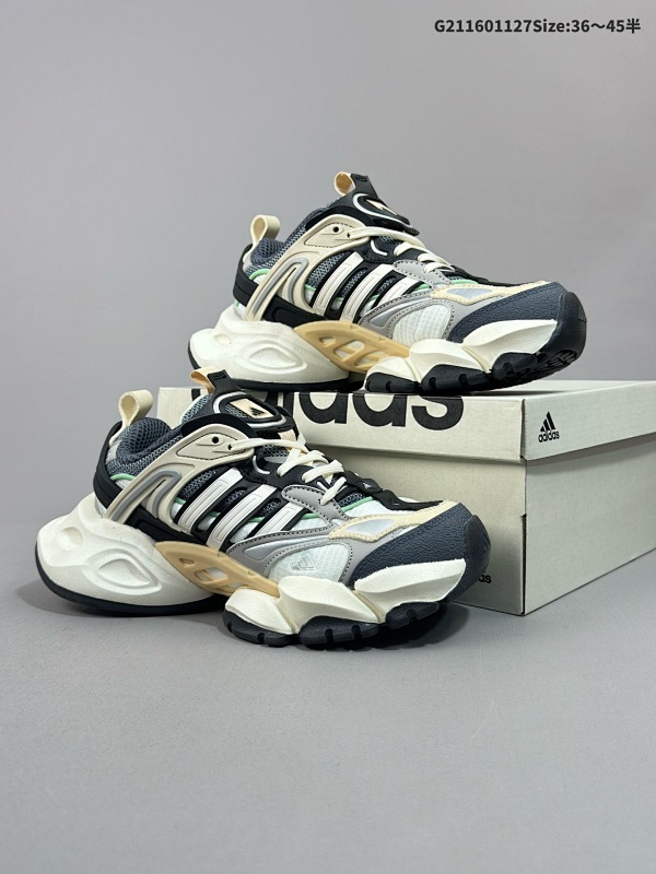 16036-45半 阿迪达斯Adidas XLG Runner Deluxe 解构绑带 做旧 脏脏鞋 跑步者豪华版系列低帮厚底增高老爹风复古缓震休闲运动慢跑鞋货号IH7796