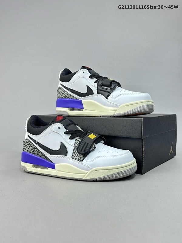 12036-45半 三合一最强合体多种新配色回归!耐克Nike Air Jordan Legacy 312 LowWhite/Grey Fog/Blue/Red货号:CD7069-102