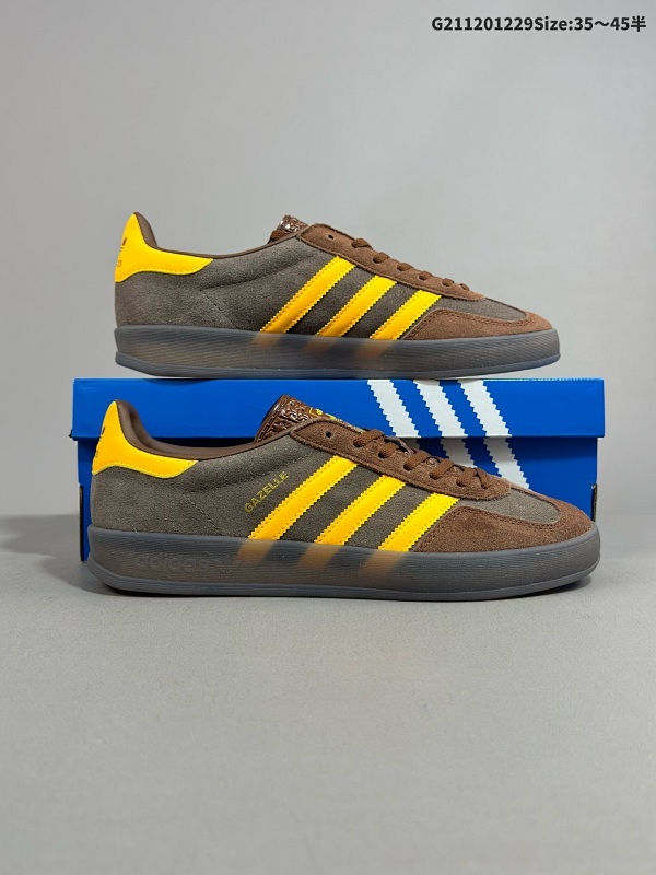 12035.5-45半 公司级adidas Originals Gazelle INdoor 三叶草休闲防滑耐磨低帮板鞋 鞋头出色设计货号:JI2588