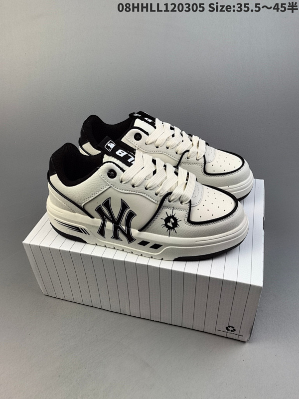 180 公司级定制球鞋]  MLB NY 柴娜潘达黑色涂鸦线描 纽约洋基队货号3ASXCA12N-50WHS08HHLL120305 Size:35.545半