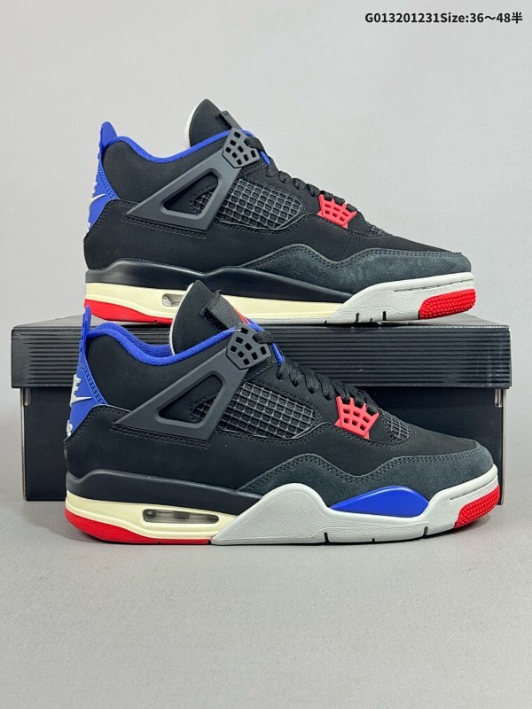 32036-48.5半 Air Jordan 4 Retro "Rare Air Laser" 黑蓝红 AJ4 乔丹4代 aj4 乔4 黑蓝红 乔丹篮球鞋系列货号FV5029-003