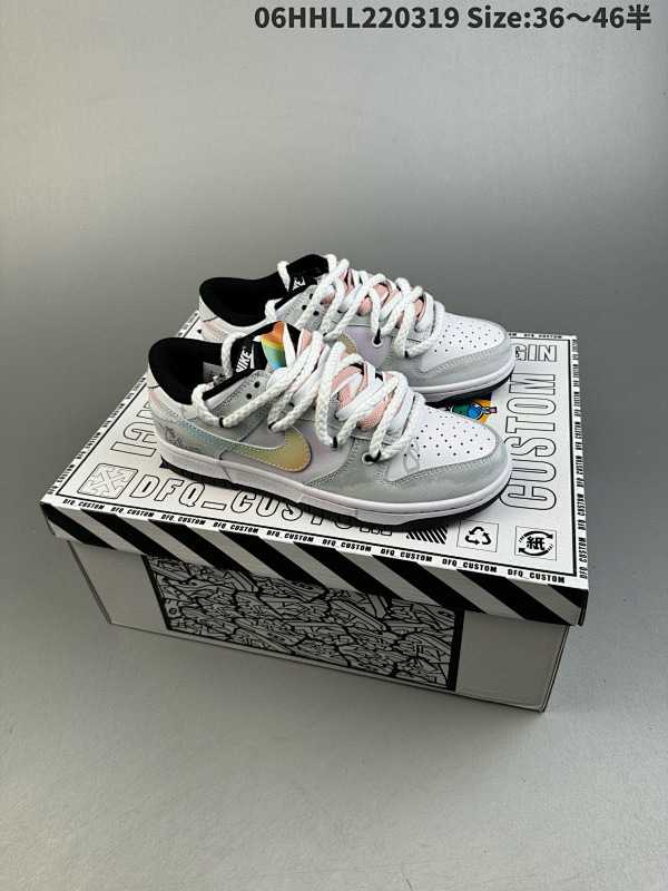 260公司级特殊大礼盒[定制球鞋]  Nike Dunk 06HHLL220319 Size:3646半男货号DD1391-100 女货号CW1590-100