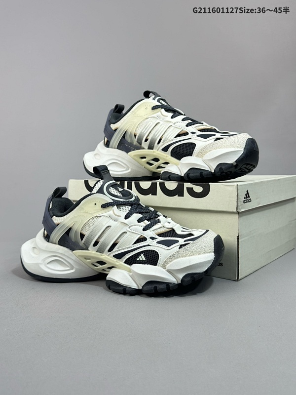 16036-45半 阿迪达斯Adidas XLG Runner Deluxe 解构绑带 做旧 脏脏鞋 跑步者豪华版系列低帮厚底增高老爹风复古缓震休闲运动慢跑鞋货号JR0577