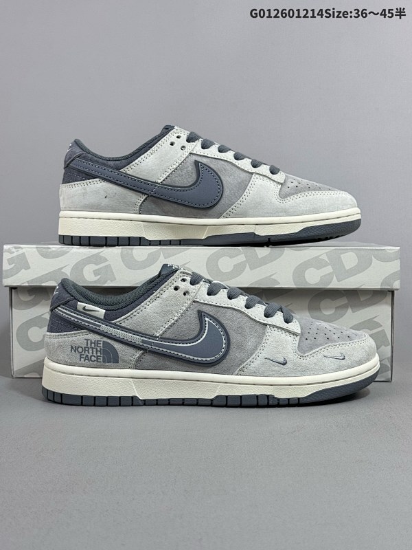 26036-45半 定制球鞋 The North FACE x Nike Dunk SB Low 北面 x 耐克 SB 低帮 北面联名米白灰货号DM6868-004