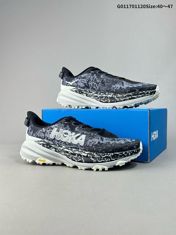 17040-47 HOKA ONE ONE Speed Goat 6 飞速羚羊6 低帮 黑灰色 飞速羚羊系列的第六代越野跑鞋运动鞋货号1147791-BKSTR