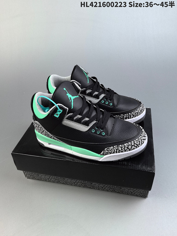 160 Air Jordan AJ3 Retro 灰黑色 原纸板楦头开发 进口头层皮料货号 CT8532-031  HL421600223 Size:3645半
