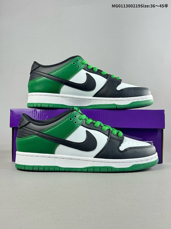 13036-45半 Nike SB Dunk Low Pro "Classic Green" 耐克 SB 低帮 黑绿脚趾货号BQ6817-302