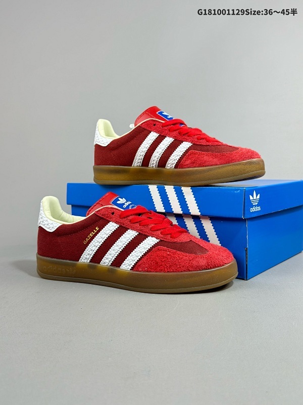 10036-45半 adidas Originals Gazelle INdoor 三叶草休闲防滑耐磨低帮板鞋 鞋头出色设计货号:HQ8718