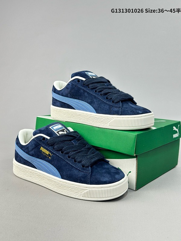 彪马PUMA SUEDE XL 低帮复古轻便透气防滑减震休闲鞋 小白鞋 厚底增高运动板鞋 货号395205-17