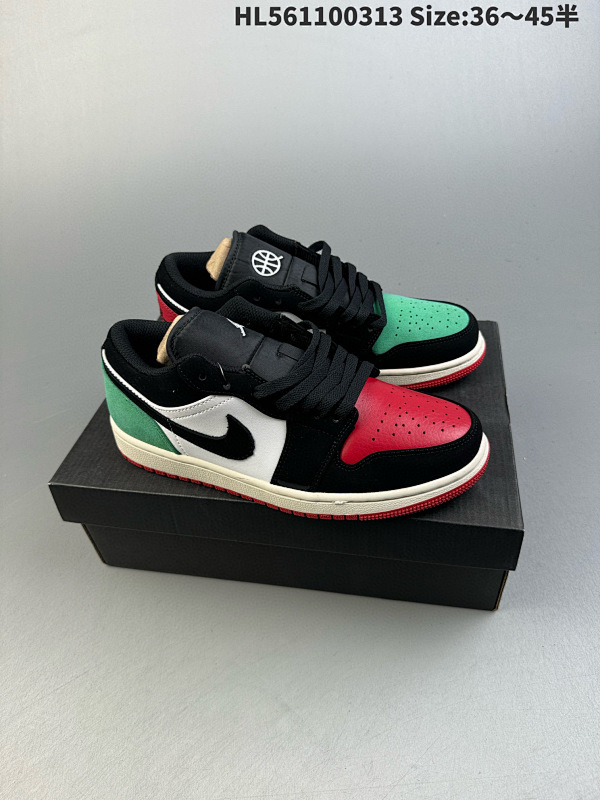 110 Air Jordan 1 Low "Quai 54" 低帮 红绿鸳鸯 AJ1 乔丹1代 HL561100313 Size:3645半货号DQ6703-100