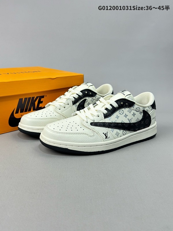 20036-45半 定制球鞋 Louis Vuitton x Travis Scott x Air Jordan 1 Low 路易威登 x AJ1 低帮货号LX1988-600