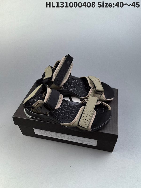 100 Adidas阿迪达斯拖鞋2024夏季款男魔术贴舒适透气运动休闲凉鞋 编码HL131000408