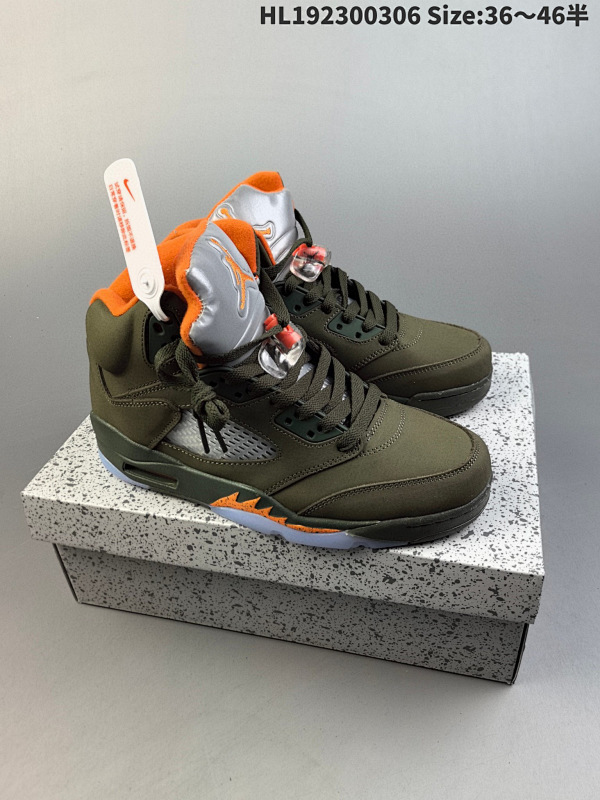 230 Air Jordan 5 Retro "Olive" 高帮 橄榄绿 AJ5 乔5 高邦 橄榄绿 DD0587-308 HL192300306 Size:3646半