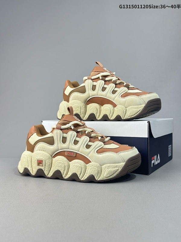 15036-40半 Fila Fusion 斐乐潮牌  时尚潮流休闲运动板鞋 纯原版本  鞋面设计理念源自于历史篮球鞋款货号: F12W441102FFP