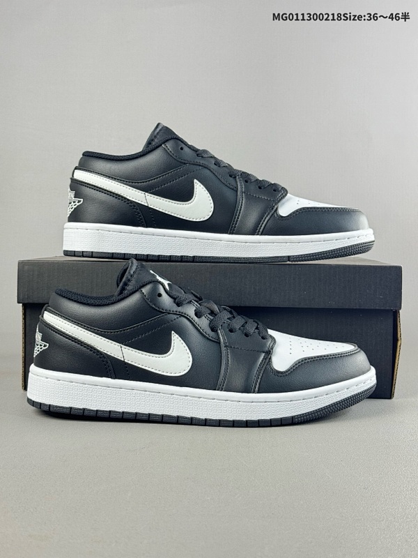 13036-46半 Air Jordan 1 Low "Orca" 低帮 黑白色 AJ1 乔丹1代 aj1 乔1 低邦 黑白色 男女同款货号553558-043
