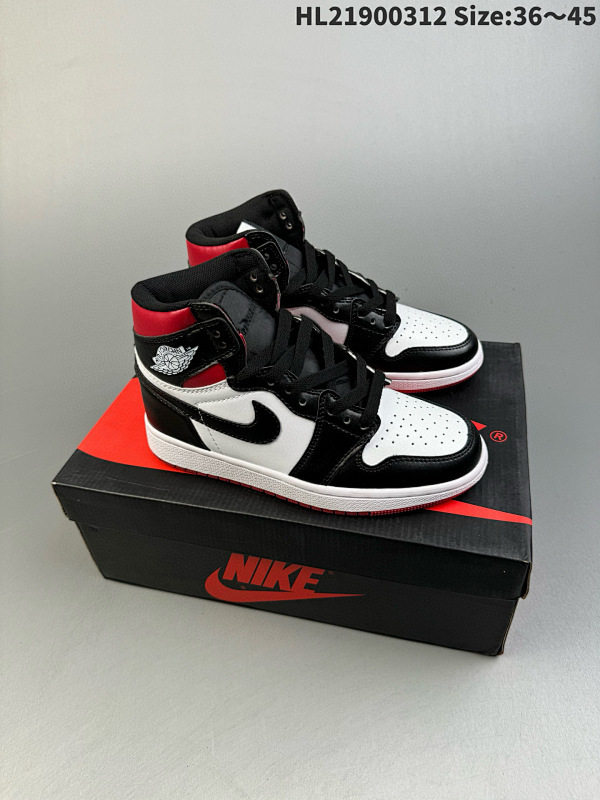 90 乔丹Air Jordan1 Retro High Bred Toe  aj1  乔1乔一高帮复古经典中帮高帮百搭文化篮球鞋 货号555088 HL21900312 Size:4045