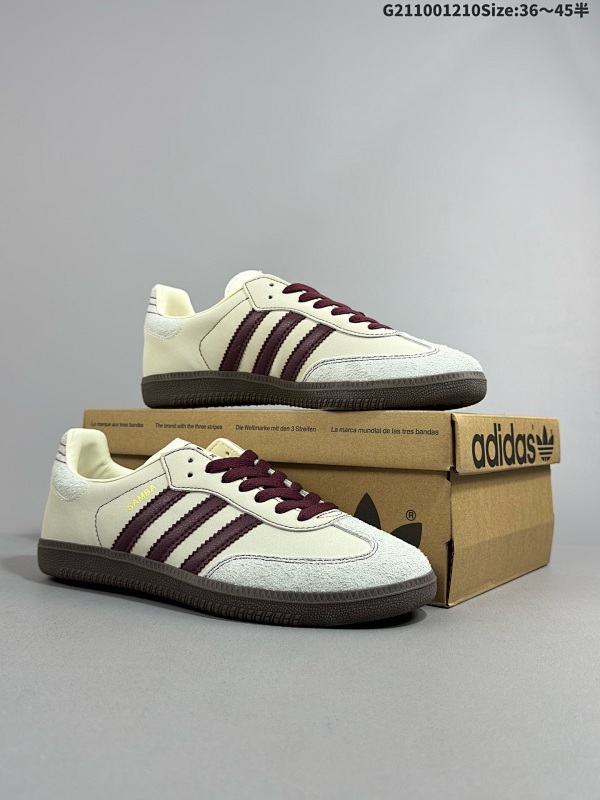 10036-45半 阿迪达斯三叶草Adidas Originals Samba OG桑巴舞系列绅士德训足球风百搭低帮休闲运动板鞋 货号:IG1987