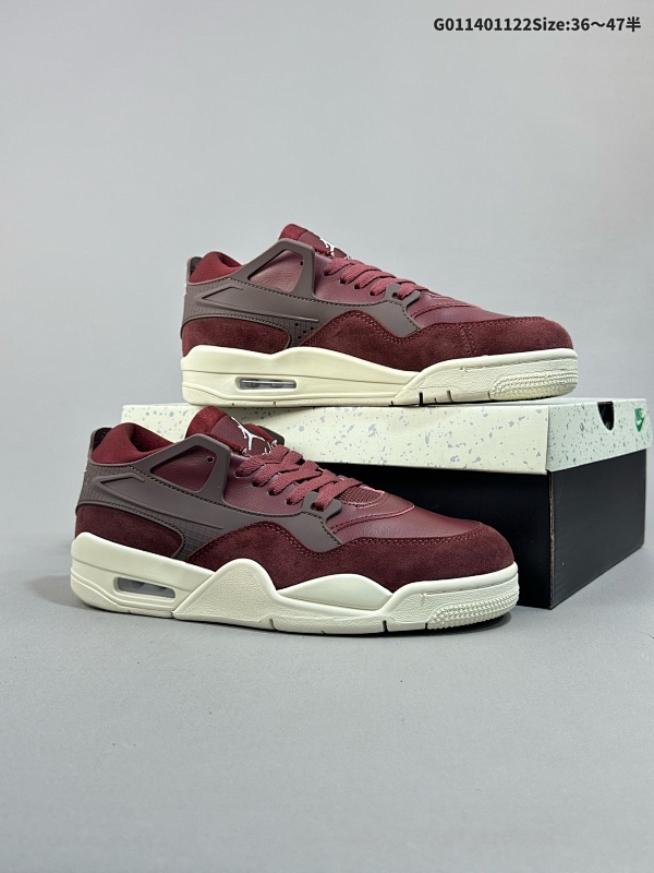 14036-47.5半 Air Jordan 4 RM "Earth" 低帮 酒红棕 AJ4 乔丹4代 aj4 乔4 棕色 乔丹篮球鞋系列 整鞋采用皮革与麂皮材料打造货号FQ7940-201