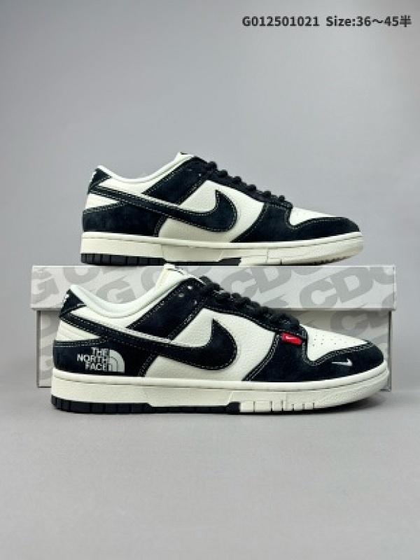 The North FACE  x Nike Dunk SB Low 北面 x 耐克 SB 低帮 联名黑白双勾定制球鞋货号SJ1089-011