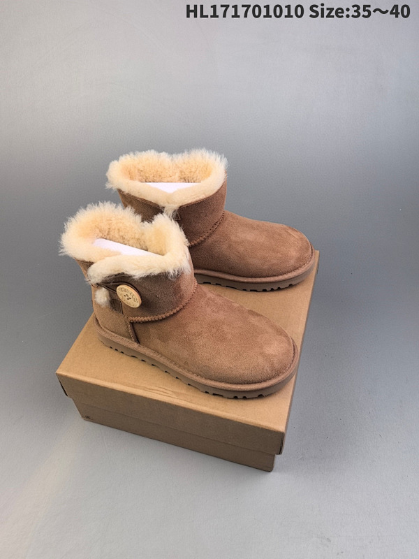 170 UGG2024年秋冬季新款经典羊皮毛一体雪地靴女短筒保暖平底棉鞋HL171701010 Size:3540