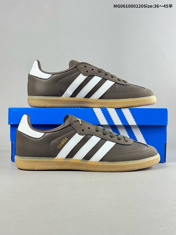 10036-45半 真标阿迪达斯三叶草Adidas Originals Samba OG 桑巴舞系列绅士德训足球风百搭低帮休闲运动板鞋 货号:IE6522