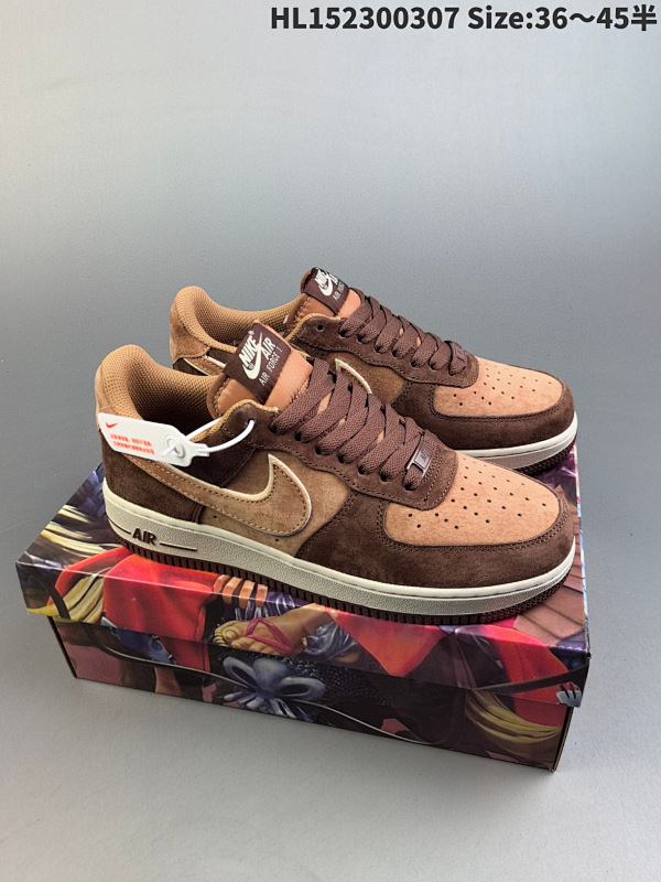 230   秋冬新品 公司级 Nike Air Force 1 Low 07 棕黄麂皮空军一号HL152300307 Size:3645半货号XT7138-106