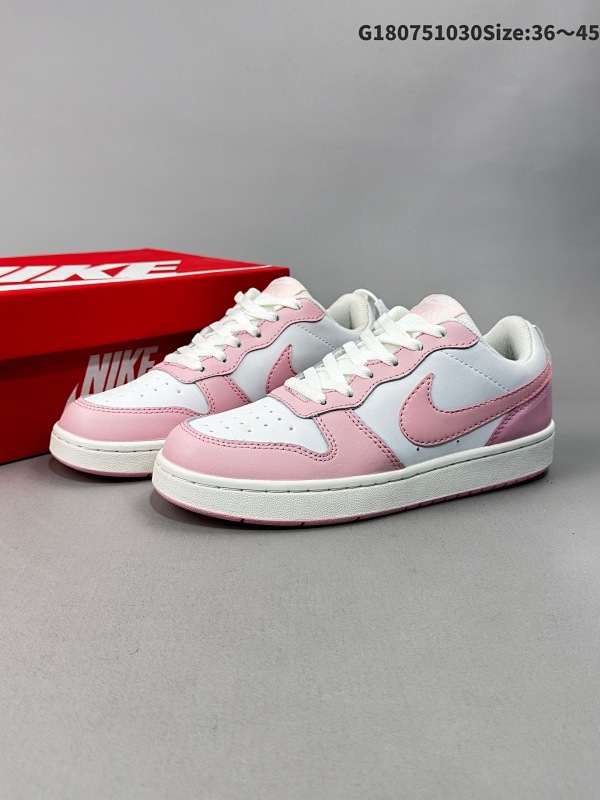 7536-45超级福利 Nike Court Borough Low 低帮百搭透气休闲运动板鞋男女鞋货号FB1394-101