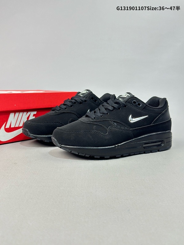 190 36-47半 Nike Air Max 1 耐克气垫 缓震 耐磨运动鞋 鞋身材质均选择皮革 织物 麂皮多种材质覆盖货号:AA0512-001