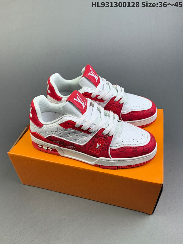 130 全新LV路易威登Louis Vuitton Trainer Sneaker Low休闲运动文化百搭板鞋  ID:HL931300128 Size:3645