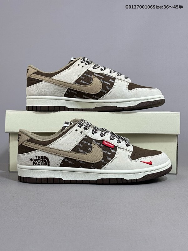 27036-45半 定制球鞋 The North FACE x Supreme x Nike Dunk SB Low 北面 x Sup x 耐克 SB 低帮货号DJ2024-056