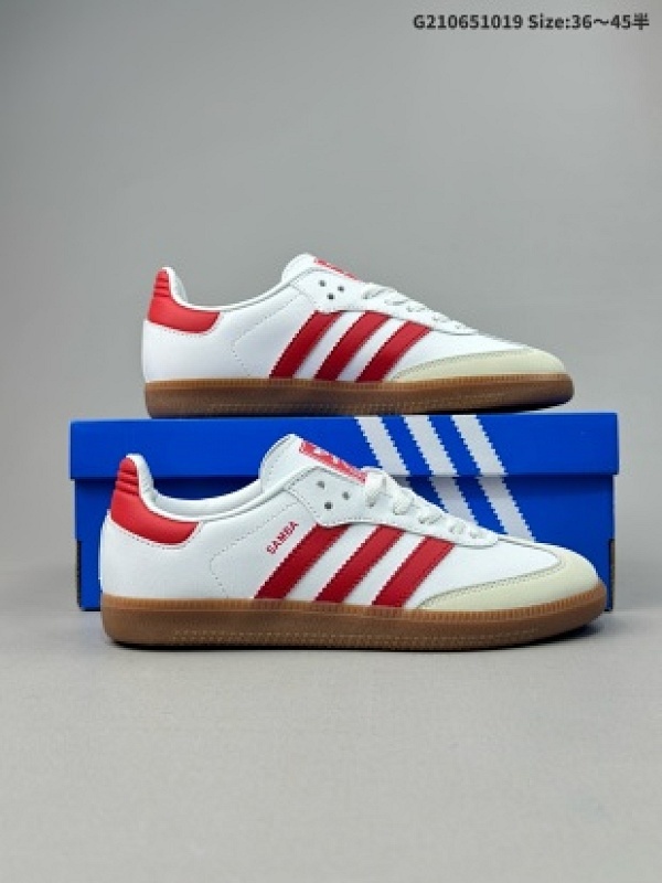 阿迪达斯三叶草Adidas Originals Samba OG 桑巴舞系列绅士德训足球风百搭低帮休闲运动板鞋 货号:IF6513G
