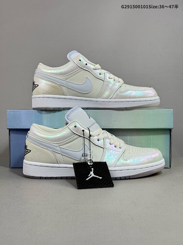 15036-47.5半 Air Jordan 1 Low WMNS "CNY" 蛇年限定 幻彩珠光 AJ1 乔丹1代 aj1 乔1 低邦 白棕色货号HF4080-001