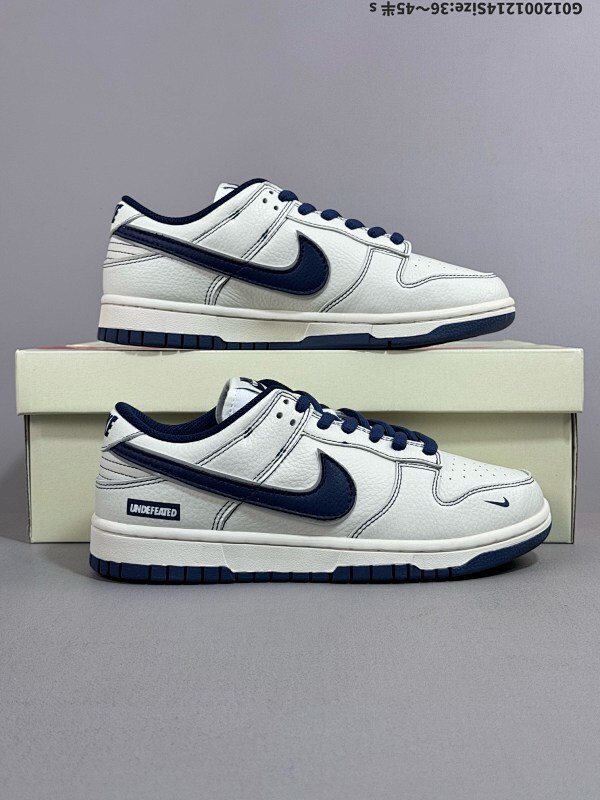 20036-45半 定制球鞋 Undefeated x Nike Dunk SB Low Und x 耐克 SB 低帮 联名白蓝货号FC1688-138