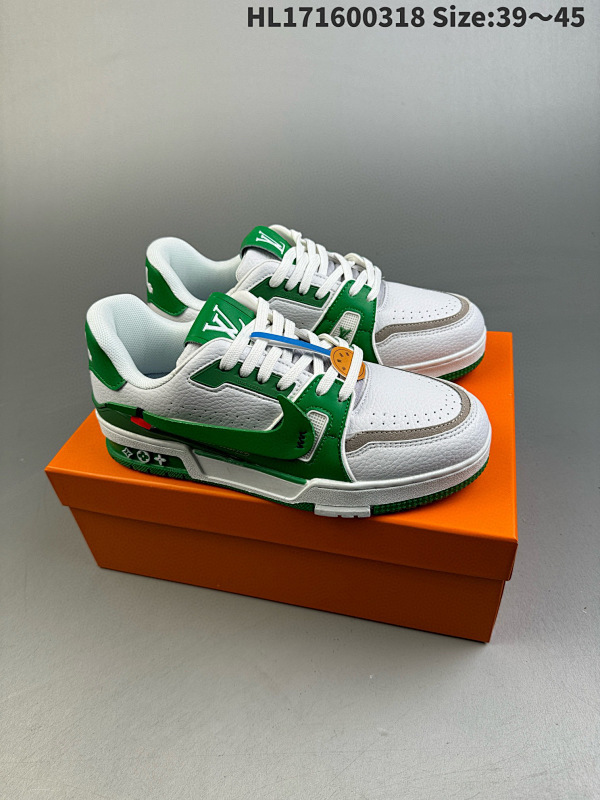 160 全新LV路易威登Louis Vuitton Trainer Sneaker Low休闲运动文化百搭板鞋  编码 HL171600318 Size:3945