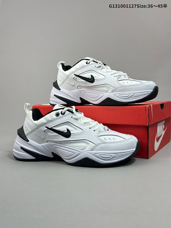 10036-45半 耐克 Nike M2K Tekno 男女子运动鞋厚底老爹鞋经典复古休闲慢跑鞋货号AO3108-005