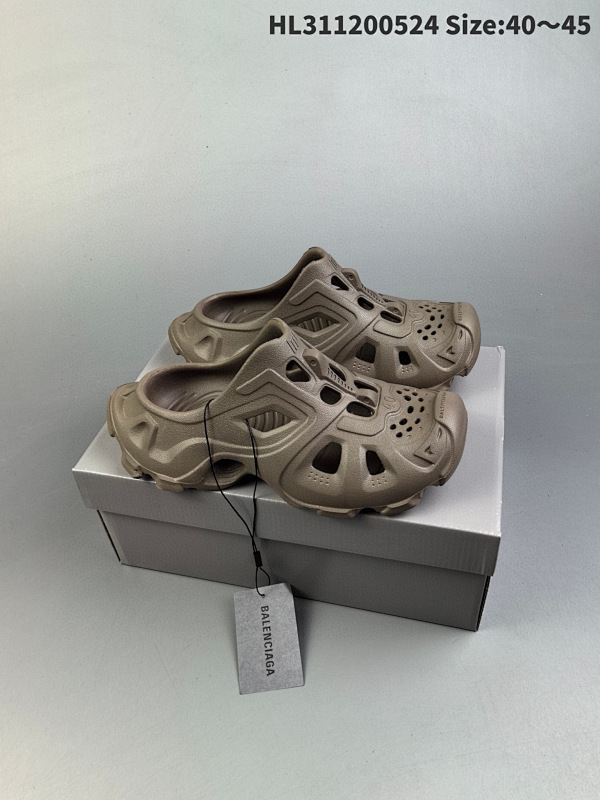 120   Balenciaga/巴黎世家 拖鞋22FW HD LACE-UP 镂空橡胶运动凉鞋洞洞鞋HL311200524 Size:4045