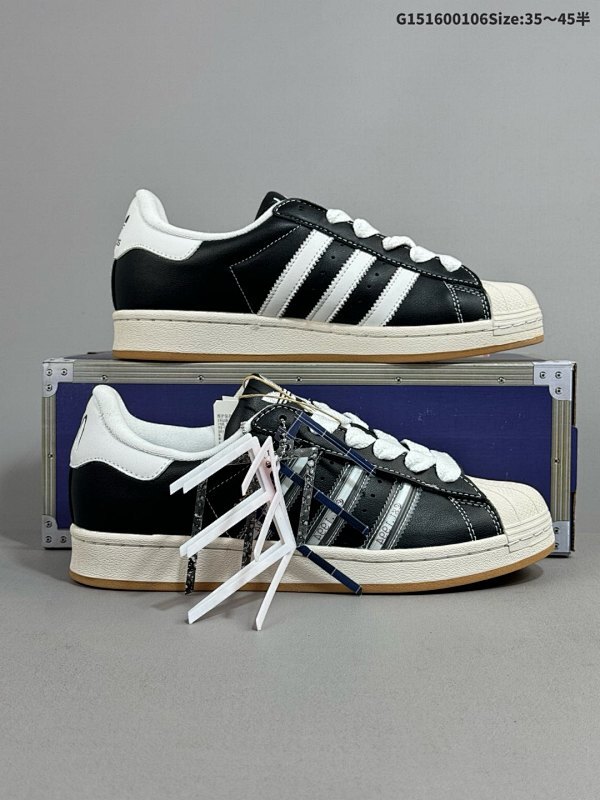 16035-45半 公司级阿迪达斯 ADIDAS SUPERSTAR AYOON W  三叶草运动鞋经典贝壳头板鞋 时尚男女鞋货号:  IH1313