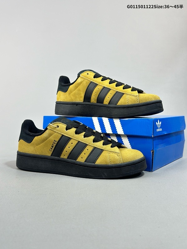 15036-45半 Adidas originals Campus 00S 阿迪达斯 低帮 棕黑色 面包鞋防滑耐磨低邦板鞋 鞋身以棕色翻毛皮为主货号JH8998