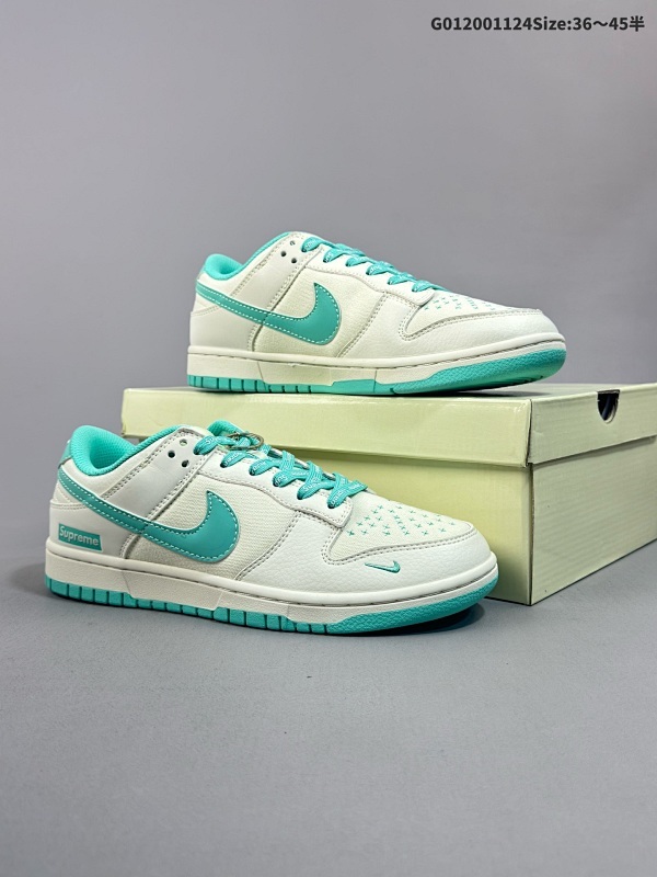 20036-45半 定制球鞋 Supreme x Nike Dunk SB Low Sup x 耐克 SB 低帮 联名米绿帆布满天星货号BB6698-512