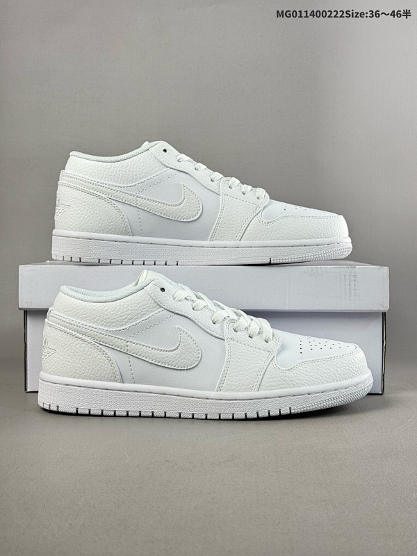 14036-46半 Air Jordan 1 Low "Triple White" 低帮 全白 AJ1货号553558-111