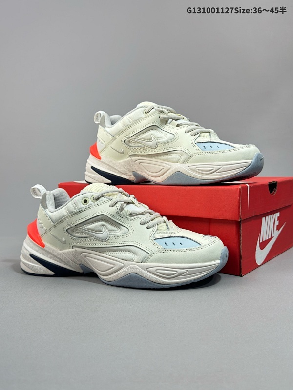 10036-45半 耐克 Nike M2K Tekno 男女子运动鞋厚底老爹鞋经典复古休闲慢跑鞋货号AO3108-001