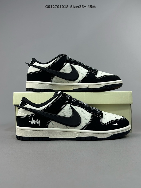 Stussy x AMBUSH x Nike Dunk SB Low 斯图西 x AMB x 耐克 低帮 三方联名黑白货号XX2025-358