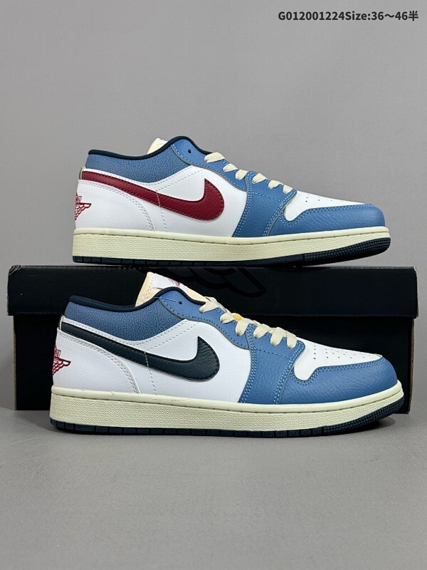 20036-46半 Air Jordan 1 Low "Motion" 低帮 红蓝鸳鸯勾 AJ1货号HM3711-144