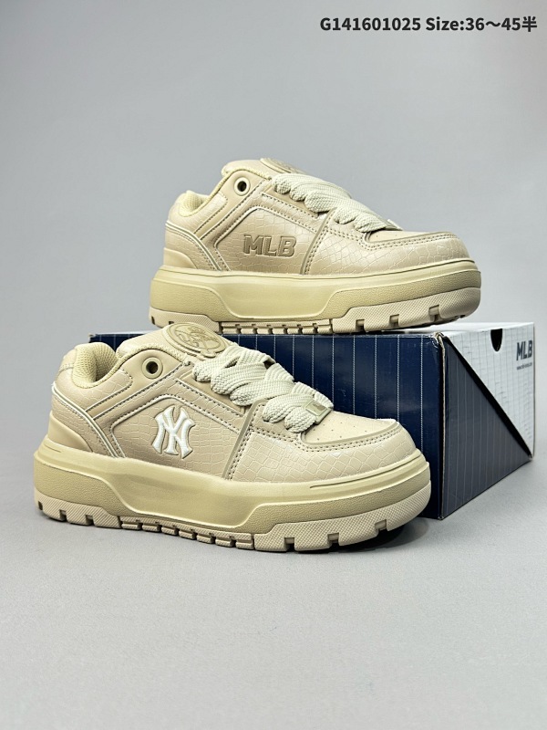 MLB Chunky Liner 2024新款复古低帮 拼接撞色 潮流百搭学长鞋 防滑平衡增高 低帮 板鞋 款号:3ASXCWL4N